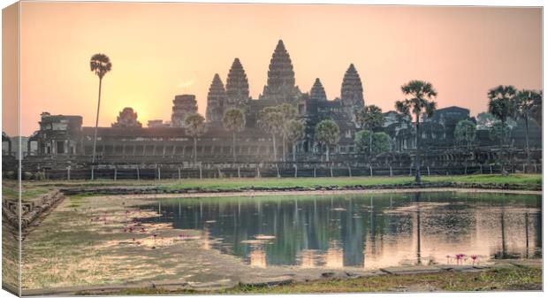 Angkor Wat sunrise Canvas Print by Jed Pearson