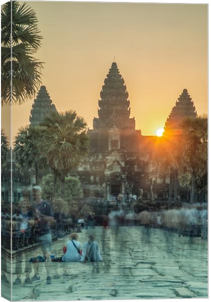 Angkor Wat sunburst Canvas Print by Jed Pearson