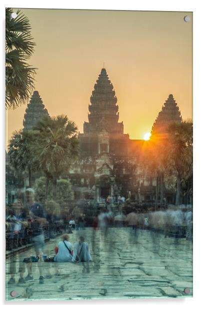 Angkor Wat sunburst Acrylic by Jed Pearson