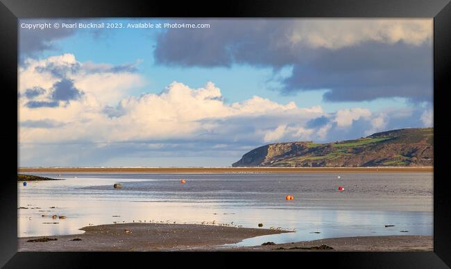 Approaching Tide in Red Wharf Bay Anglesey Pano Framed Print by Pearl Bucknall