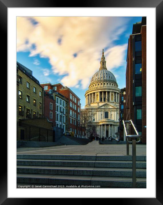 The Path to St Paul's Framed Mounted Print by Janet Carmichael