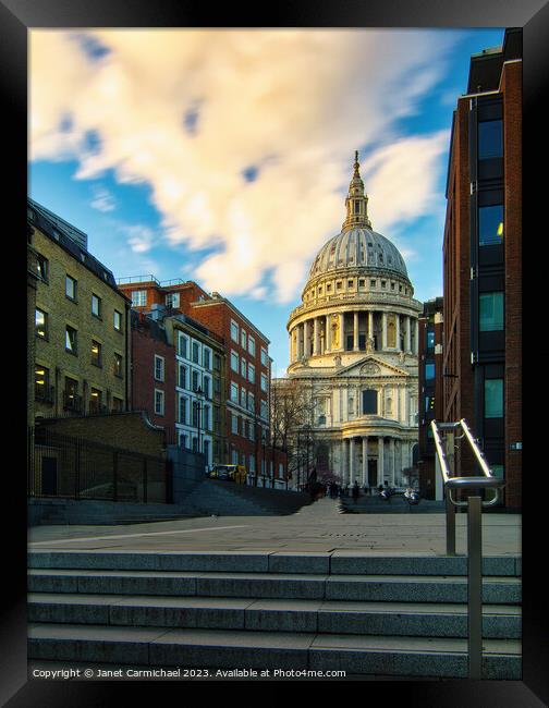 The Path to St Paul's Framed Print by Janet Carmichael