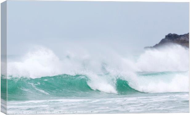 Crashing Waves Canvas Print by CHRIS BARNARD