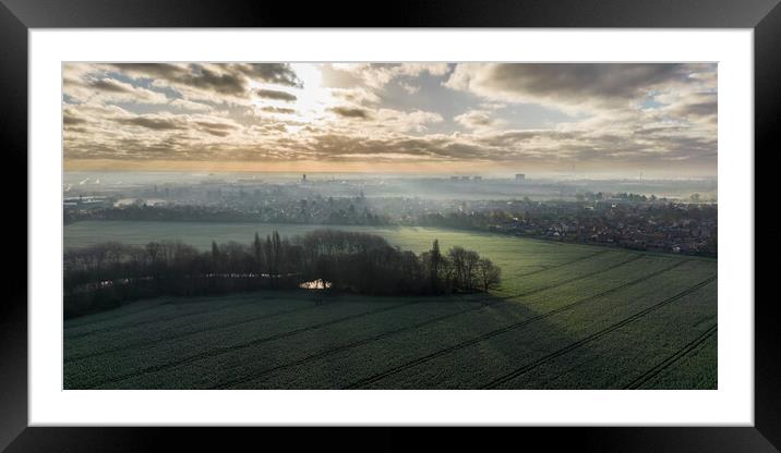 Doncaster City View Framed Mounted Print by Apollo Aerial Photography
