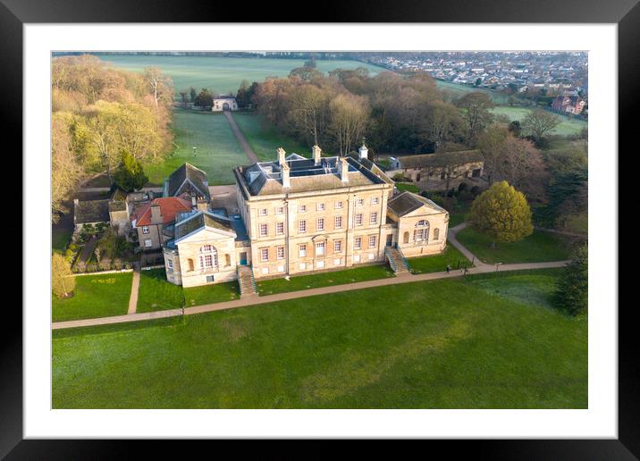 Cusworth Hall Doncaster Framed Mounted Print by Apollo Aerial Photography