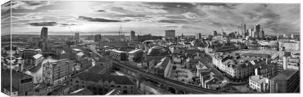 Leeds City Black and White Canvas Print by Apollo Aerial Photography