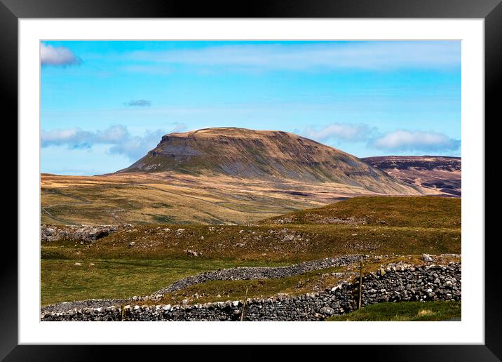 Conquering Penyghent Framed Mounted Print by Trevor Camp