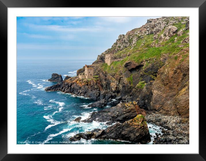 Majestic Power of Botallack Mine Framed Mounted Print by Craig Yates