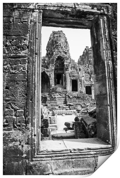 Bayon Temple Print by Jed Pearson