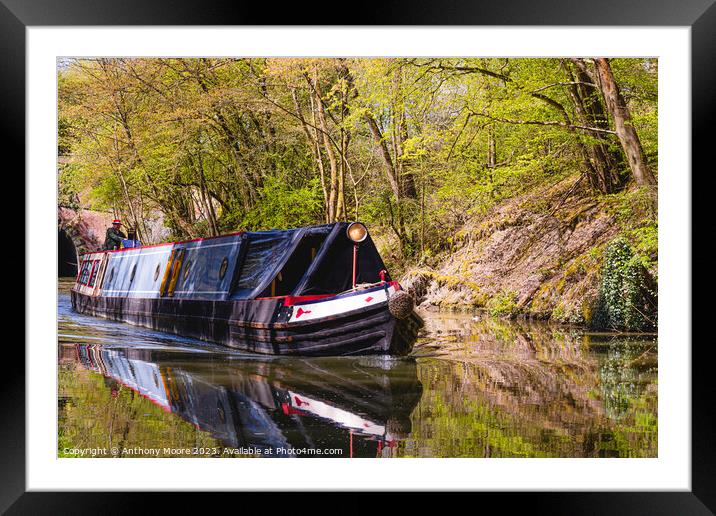 On The Grand Union Canal. Framed Mounted Print by Anthony Moore