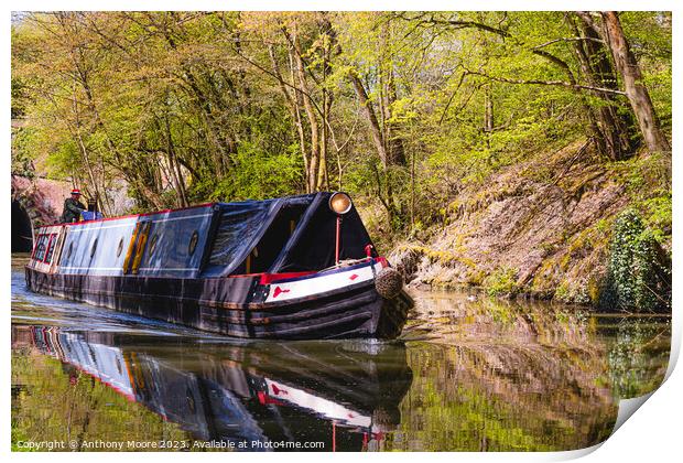 On The Grand Union Canal. Print by Anthony Moore