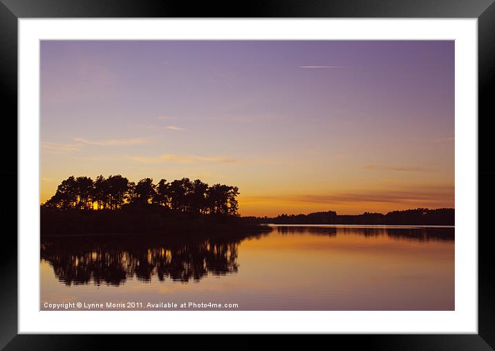 Serene Sunset Framed Mounted Print by Lynne Morris (Lswpp)
