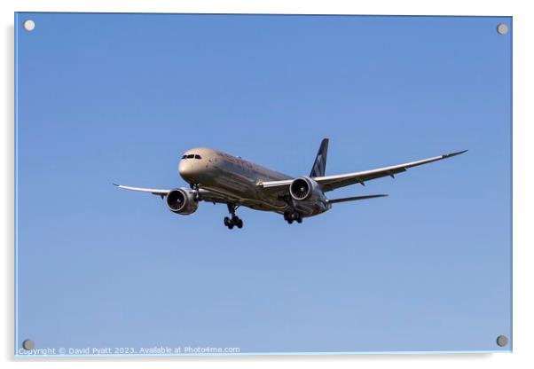 Etihad Airways Boeing 787-9                  Acrylic by David Pyatt