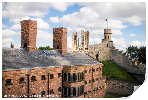 Unveiling the Rich Heritage of Lincoln Castle Print by P D