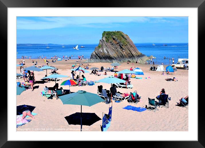 North beach, Tenby, South Wales, UK. Framed Mounted Print by john hill