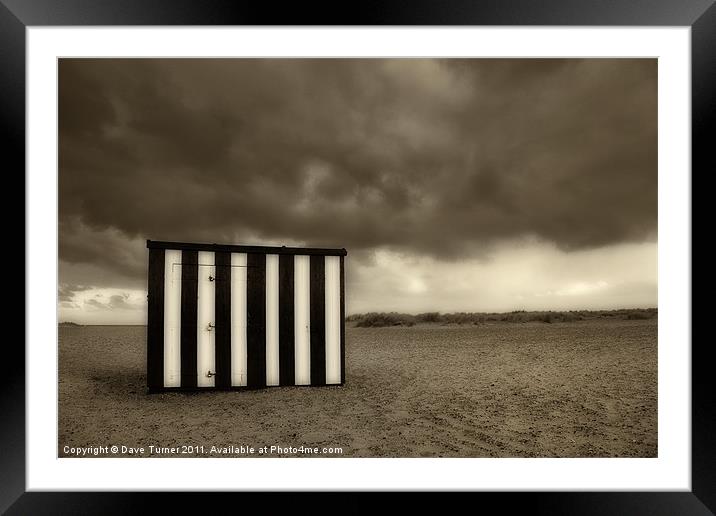 Beach Hut, Great Yarmouth, Norfolk Framed Mounted Print by Dave Turner