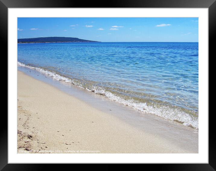 Golden Sands and Turquoise Waters, Platja Migjorn Framed Mounted Print by Kasia Design