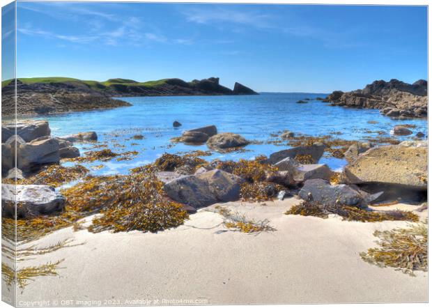 Clachtoll Beach & The Split Rock Assynt West Highl Canvas Print by OBT imaging