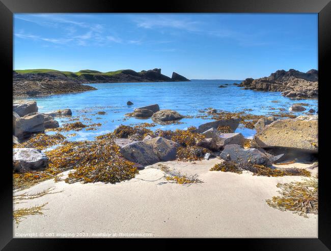 Clachtoll Beach & The Split Rock Assynt West Highl Framed Print by OBT imaging