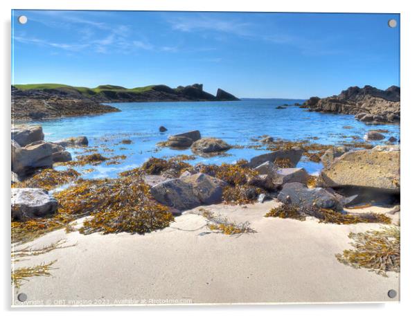 Clachtoll Beach & The Split Rock Assynt West Highl Acrylic by OBT imaging