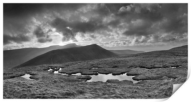 Cribyn Storm Print by Creative Photography Wales