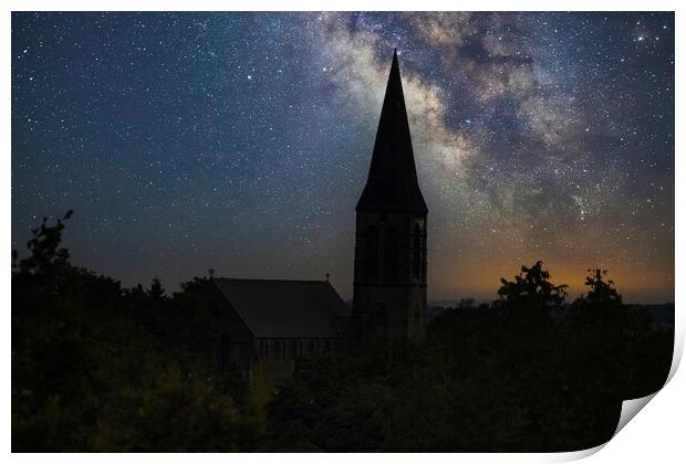 St James - Thornton, Bradford at Night Print by Glen Allen