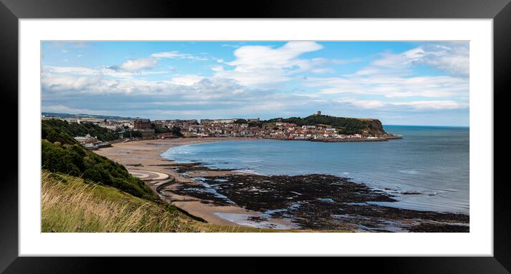 Scarborough South Bay Panoramic Framed Mounted Print by Glen Allen
