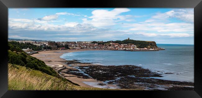 Scarborough South Bay Panoramic Framed Print by Glen Allen