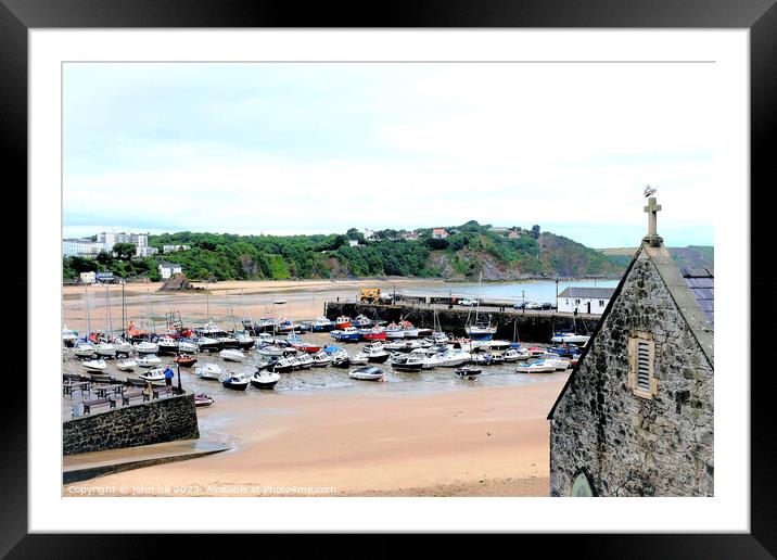 Low tide, Tenby, South Wales, UK. Framed Mounted Print by john hill