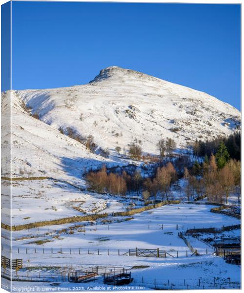 Helvellyn and Fields Canvas Print by Darrell Evans