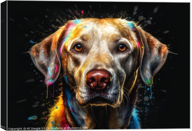Labrador Colour Art Canvas Print by Craig Doogan Digital Art