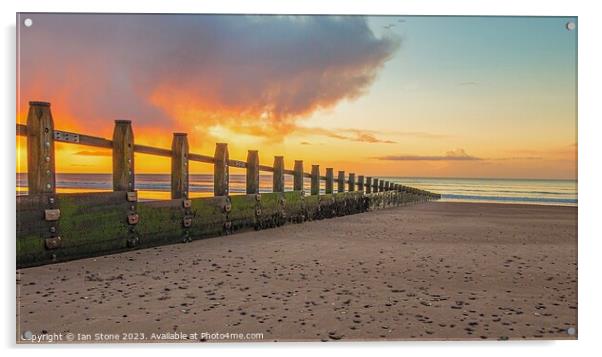 Majestic Sunrise at Dawlish Warren Beach Acrylic by Ian Stone