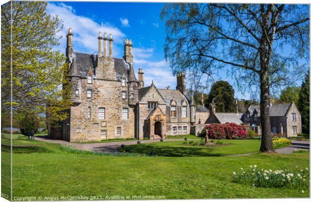 Spring at Lauriston Castle in Edinburgh Canvas Print by Angus McComiskey