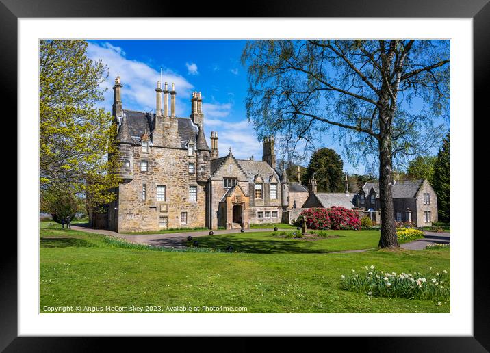 Spring at Lauriston Castle in Edinburgh Framed Mounted Print by Angus McComiskey