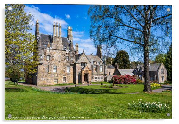 Spring at Lauriston Castle in Edinburgh Acrylic by Angus McComiskey