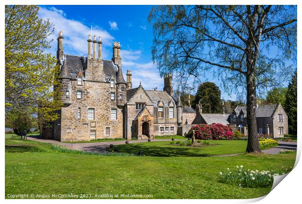 Spring at Lauriston Castle in Edinburgh Print by Angus McComiskey