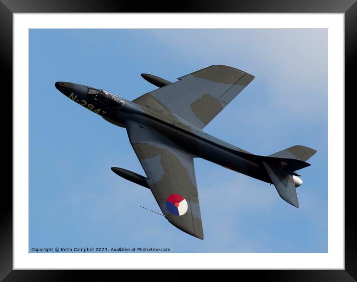 Hawker Hunter Framed Mounted Print by Keith Campbell