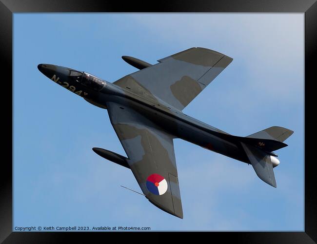 Hawker Hunter Framed Print by Keith Campbell