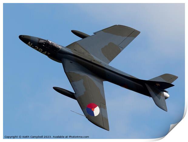 Hawker Hunter Print by Keith Campbell