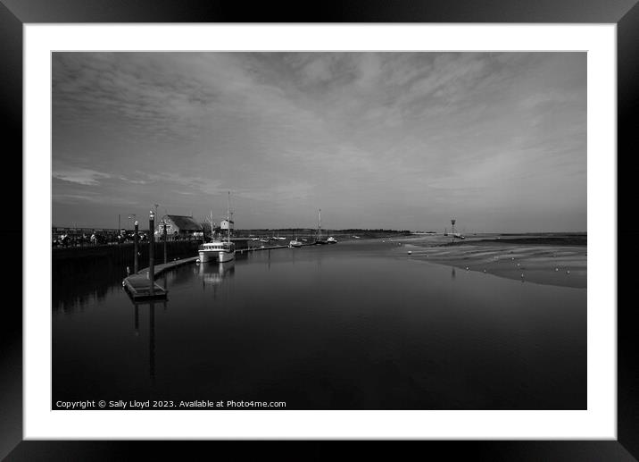 Moody Monochrome of Wells Harbour Framed Mounted Print by Sally Lloyd