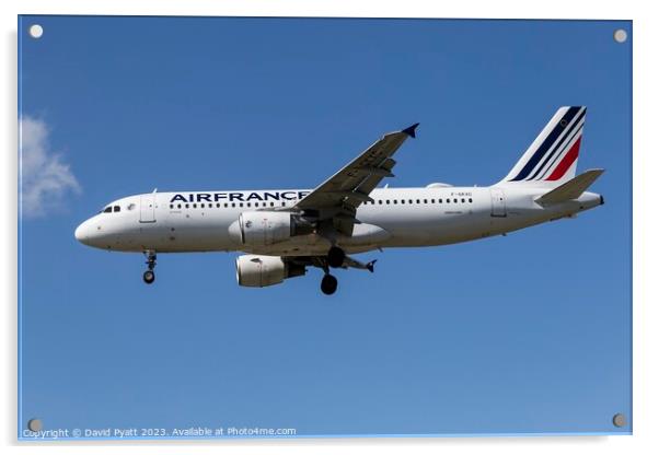 Air France Airbus A320  Acrylic by David Pyatt