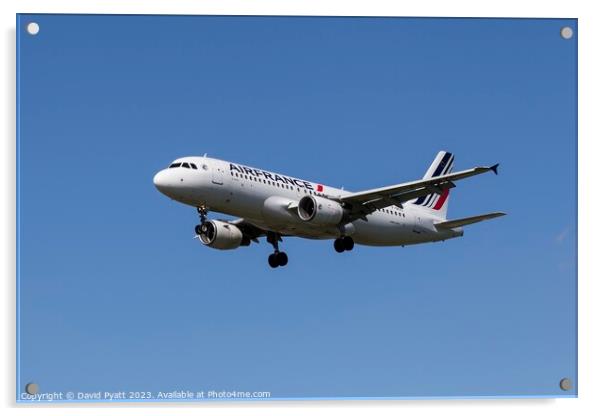 Air France Airbus A320-214  Acrylic by David Pyatt