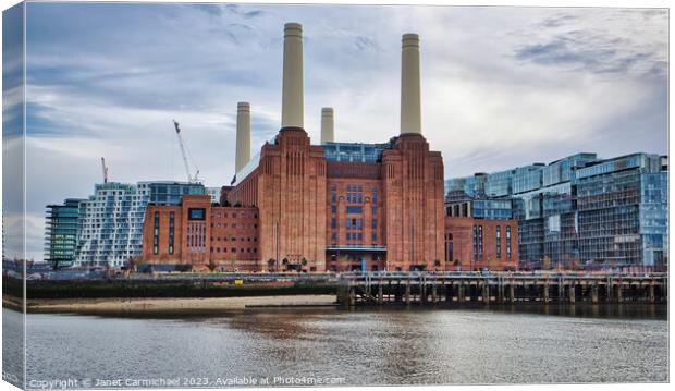 The Iconic and Modern Battersea Canvas Print by Janet Carmichael