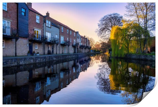 Canal Mirrors Ripons PicturePerfect Reflections Print by Tim Hill