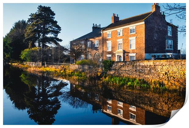Canal Mirrors: Reflecting Ripon's Beauty Print by Tim Hill