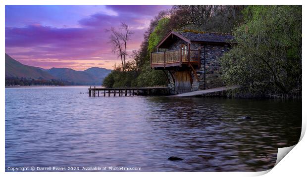 Boathouse Print by Darrell Evans