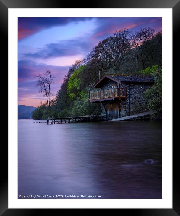 Evening at the Boathouse  Framed Mounted Print by Darrell Evans