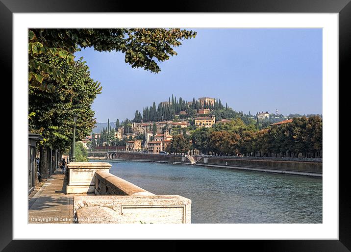 Verona View Framed Mounted Print by Colin Metcalf