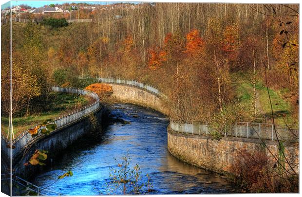 River Rhymney Autumn Canvas Print by Steve Purnell