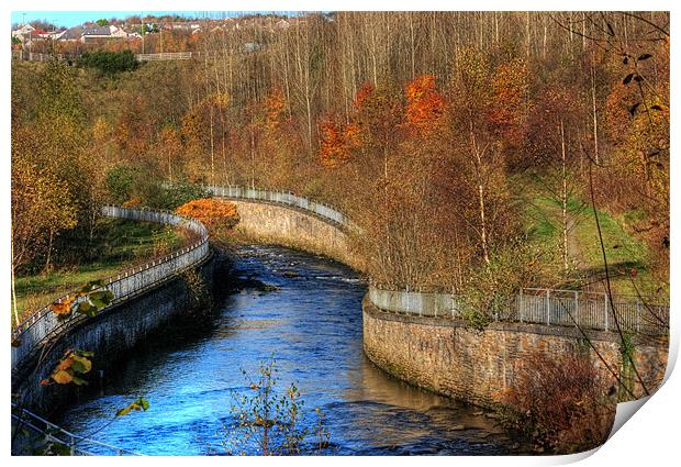 River Rhymney Autumn Print by Steve Purnell